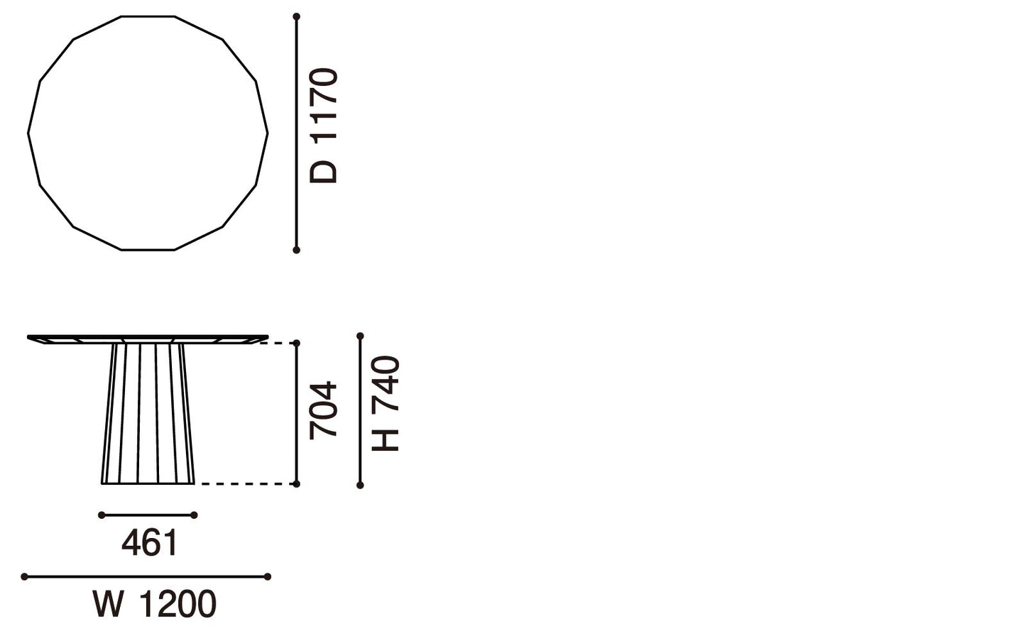 カラーウッドダイニング120 / ショップ展示アイテム